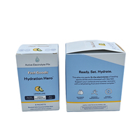 Boîte d'emballage personnalisée en carton écologique pour sachets de boisson instantanée (miel, électrolytes) à déchirer
