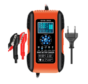 OEM inteligente <span class=keywords><strong>12</strong></span> <span class=keywords><strong>voltios</strong></span> 10 AMP <span class=keywords><strong>cargador</strong></span> de batería automático AGM GEL húmedo 24V 5a <span class=keywords><strong>cargador</strong></span> de batería de plomo ácido <span class=keywords><strong>7</strong></span> etapas Lifepo4 <span class=keywords><strong>cargador</strong></span> de batería - Product Image 1