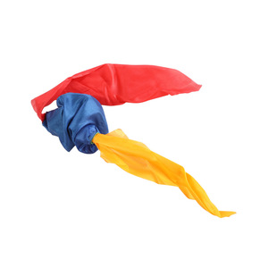 Écharpe en soie magique 25x25, accessoire de spectacle, effet de changement de couleur - Product Image 1