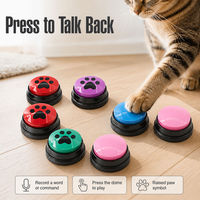 Ensemble de boutons parlants interactifs éducatifs en ABS à motif de patte pour chats et chiens