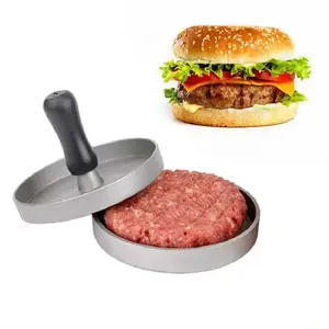 Hot Sale Kitchen Tools Aluminum Hamburger Non Stick Patty Maker Model Meat Burger Press