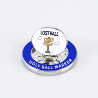 Vente en gros ODM/OEM Accessoires de golf magnétiques en métal double face personnalisés Marqueur de balle adapté au putting green