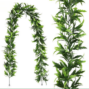 Artificial Vines <strong>Grape</strong> Leaves Climbing Vines Ivy Leaves Monstera Leaves Plant Vines Green Leaves Ceiling Decorative Green Plants - Product Image 2