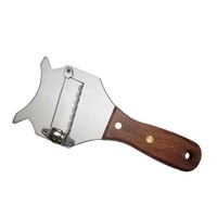 Gadget de cuisine, trancheuse à chocolat et à fromage en acier inoxydable réglable, râpe à truffes multifonctionnelle avec manche en bois
