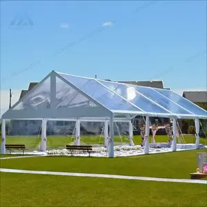 Luxus 10 m 20 m 30 m transparentes Festzelt für 1000 Personen durchsichtiges Dach Hochzeits- und Veranstaltungszelt im Freien