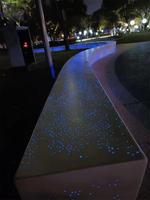 2025 Glasfaser-Betonleuchte Leuchtende Zementplatte Garten-Ziegelpaneel Beleuchtung Leuchtender Betonboden Faserlicht PS-Faser
