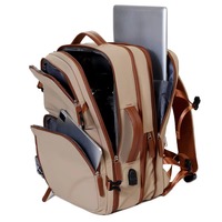 Sac à dos professionnel extensible personnalisé avec logo, grande capacité, étanche, pour ordinateur portable, voyage et bagages, design incurvé