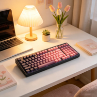 Teclado Barebone Intercambiable en Caliente ZORNHER ZH980 para Juegos de PC, Diseño Estético con Interruptor Mecánico Cremoso y Retroiluminado