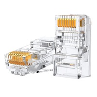 Conector Ethernet RJ45 Enchufe RJ45 8p8c Cat5 Cat5e CAT6 CAT6A Conector de cable de red RJ45