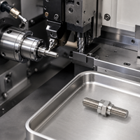 Stud Pemasangan Sensor Getaran dari Baja Tahan Karat yang Diproses CNC OEM Swiss untuk pemantauan getaran.