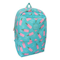 Tas Ransel Pola Es Krim Kustom, Ergonomis, Panel Belakang Bernapas, untuk Anak Perempuan