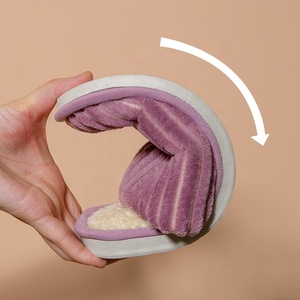 Nouveau design en gros couleur unie maison fond mou silencieux soie coton <span class=keywords><strong>laine</strong></span> chaud intérieur Couple chaud dames <span class=keywords><strong>pantoufles</strong></span> pour hommes - Product Image 2
