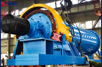 Broyeur à billes haute efficacité avec revêtements en acier à haute teneur en manganèse pour le broyage de minerai d'or et de cuivre, usine de traitement des minerais