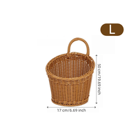 Lot de paniers en osier tressé à la main, 3 tailles, imitation rotin, pour rangement maison et jardin – Approvisionnement direct usine