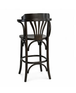 Taburete de Bar de Madera Curvada con Reposabrazos, Silla <span class=keywords><strong>Alta</strong></span> de Madera de Haya Maciza para Cafetería, Restaurante, Bar - Product Image 5