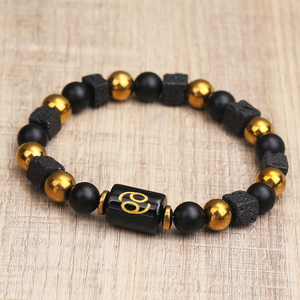 Braccialetti dei 12 Segni Zodiacali in Pietra Naturale, Bracciale Cancro Vergine Leone Bilancia, Regali per Coppie e Amicizia, <span class=keywords><strong>Gioielli</strong></span> Portafortuna - Product Image 5