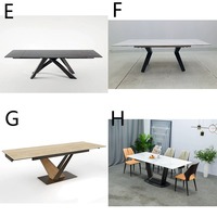 Table à manger extensible en dalle de pierre italienne, table à manger pliante pour la maison, table à manger rectangulaire télescopique moderne et minimaliste
