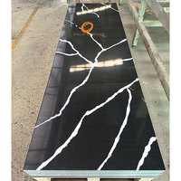 Prix d'usine Koris, pierre artificielle 3660*760, 12 mm d'épaisseur, surface solide en acrylique modifiée, comptoirs en marbre noir, feuille de Corian