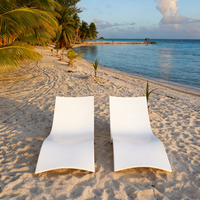 Chaise longue ergonomique en FRP en forme de S, services de pliage/découpe, imperméable, résistant aux UV, résistant à la corrosion, design moderne