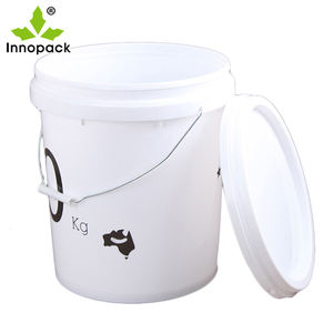 Seau à peinture blanc de 20 <span class=keywords><strong>litres</strong></span> avec poignée, seau vide de 5 gallons, baril en <span class=keywords><strong>plastique</strong></span> avec couvercles - Product Image 1