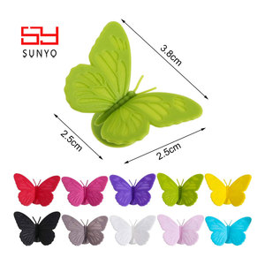 SUNYO, marcadores de silicona para bebidas, copa de <span class=keywords><strong>vino</strong></span>, abalorios de copa de <span class=keywords><strong>vino</strong></span> multicolor, etiquetas de mariposa, copa de <span class=keywords><strong>vino</strong></span> para Bar, fiesta, bebida familiar - Product Image 5