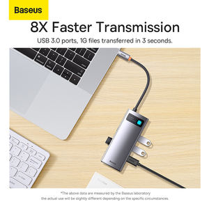 <span class=keywords><strong>Baseus</strong></span>-estación de acoplamiento multifuncional 4 en 1, Adaptador tipo C a <span class=keywords><strong>USB</strong></span> 3,0x4 - Product Image 4