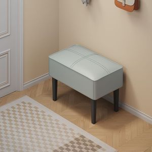 Luxury Leather Shoe Changing Stool With Storage Entryway Bench For Home Use - Product Image 3