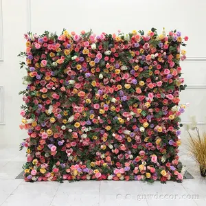 2022 Custom Flower Wall Decoration Backdrop Silk Artificial Decorative other decorative flowers and plants