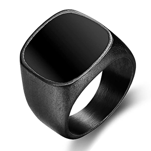 Signet <strong>Ring</strong> Stainless Steel Biker Championship <strong>Rings</strong> for Men Women Ideal Gift for <strong>Dad</strong> &amp; Boyfriend Size 7-12 Silver <strong>Gold</strong> Black - Product Image 6