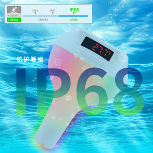 Termômetro solar de piscina flutuante com luz RGB, display digital, impermeável para spa, lagoa, aquário - Product Image 6