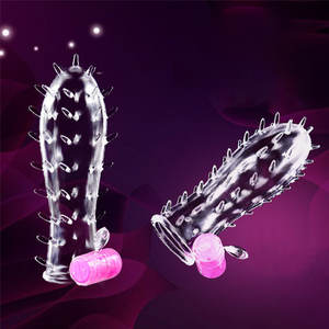 Juguete Sexual Masculino, Condón Vibrador con Púas y Bala, Retardante, Cristal, Estimulador del Punto G Femenino, Orgasmo, Productos para Adultos, Vibrador, Funda para Pene - Product Image 4