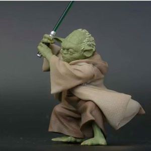 Làm bằng tay <span class=keywords><strong>Jedi</strong></span> Master yoda hành động hình đồ chơi với thanh kiếm điều kiện mới PVC mô hình đông lạnh nhân vật phong cảnh búp bê - Product Image 2