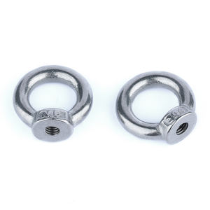 DIN582 304 acier inoxydable Eyenut M3 M4 M5 M6 <span class=keywords><strong>M8</strong></span> M10 métrique femelle fileté rond anneau de levage écrou à oeil - Product Image 2