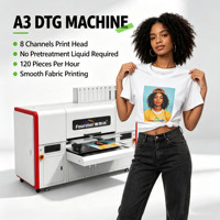 Imprimante DTG numérique multifonctionnelle à double station Ricoh 4 têtes pour T-shirts 40x50cm, vitesse rapide, encre DTF écologique sans bordure