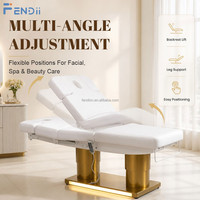 Table de traitement robuste à cadre réglable, lit de beauté électrique à 4 moteurs avec trou pour le visage, pour salon de beauté et SPA