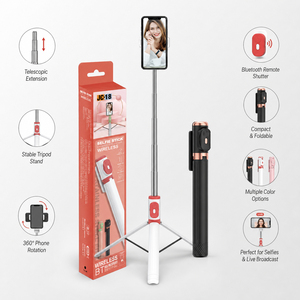 JC-18 ไม้เซลฟี่แบบขาตั้งกล้องสูง 1700 มม. ขาตั้งสแตนเลสสำหรับไลฟ์สด - Product Image 3