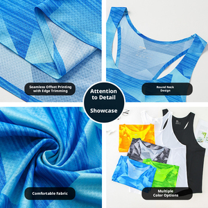 Custom Quick Dry Marathon <strong>Running</strong> <strong>Singlet</strong> Sports <strong>Singlet</strong> Shirt Basketball Jersey Breathable Gym Seamless Vest Men's Tank Tops - Product Image 2