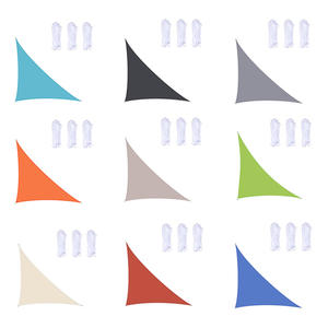 Heavy Duty 160GSM Angle Droit Triangle Pare-Soleil <span class=keywords><strong>Voile</strong></span> Personnalisé 5x5x7.1m UV Fini Oxford PE Matériel Jardin Ombrage Restaurants - Product Image 3