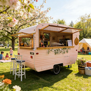 Durable Outdoor Food Concession Cart, Low Maintenance Mobile Kitchen <b>Trailer</b> for Business - Product Image 1