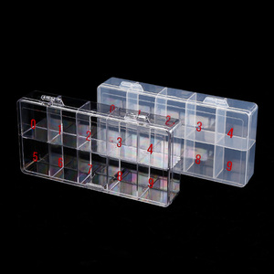 Caja organizadora transparente de plástico vacía para brocas de uñas, herramientas de manicura y arte de uñas, soporte para brocas - Product Image 3