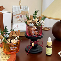 Cannelle richesse bricolage cristal pierre diffuseur bouteille en verre bureau bureau ornement huile essentielle aromathérapie bougie bâton