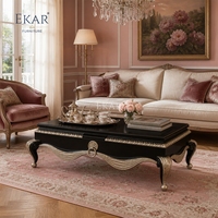 Table basse Noir Argent Draped Swag |   Noir néoclassique de luxe &amp;   Table en argent avec anneau de traction - EKAR