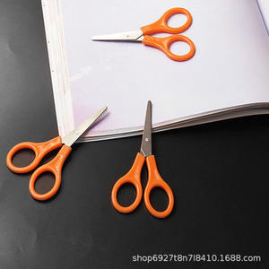 Ciseaux à papier Li Song 9 cm, couleur orange, pointe ronde, pour usage artisanal, bureau, maison, médical - Product Image 4