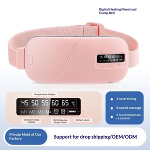 Chauffe-utérus intelligent : écran LCD et interface USB, utilisé pour soulager les douleurs menstruelles, chaleur et massage réglables - Product Image 2