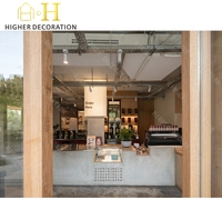 Conception de comptoir de bar pour café, armoires de présentation personnalisées pour café, mobilier de café durable pour la conception de cafés modernes