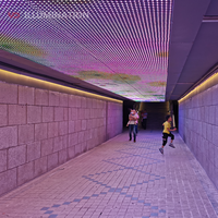 Panneaux d'écran en maille LED SMD RGB flexibles, barres extensibles, affiches numériques, éducation, ascenseurs, publicité extérieure, aéroports, 500 cd