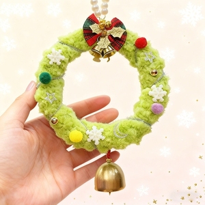 Kit de Matériaux DIY pour Mini Pendentif Guirlande de Noël Prête à l'emploi, Fourniture Fabricant, en Peluche Faite Main, avec Clochettes, Rond et Durable - Product Image 2