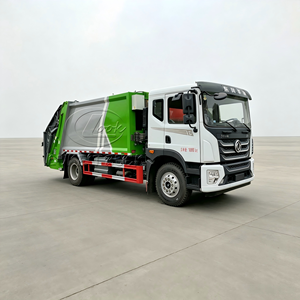 Dongfeng Huashen 14CBM Hydraulic Compressed Garbage Truck with Ground Drop <b>Bin</b> Waste Collector Sanitation Truck - Product Image 1