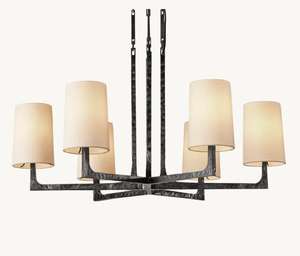 Candelabro redondo Wright de luz negra china, luces colgantes para sala de estar - Product Image 4