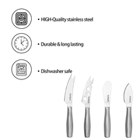 Jun Qin Ensemble de couteaux à fromage portables Mini outils de cuisine en acier inoxydable avec CP-7610-2 à beurre durable